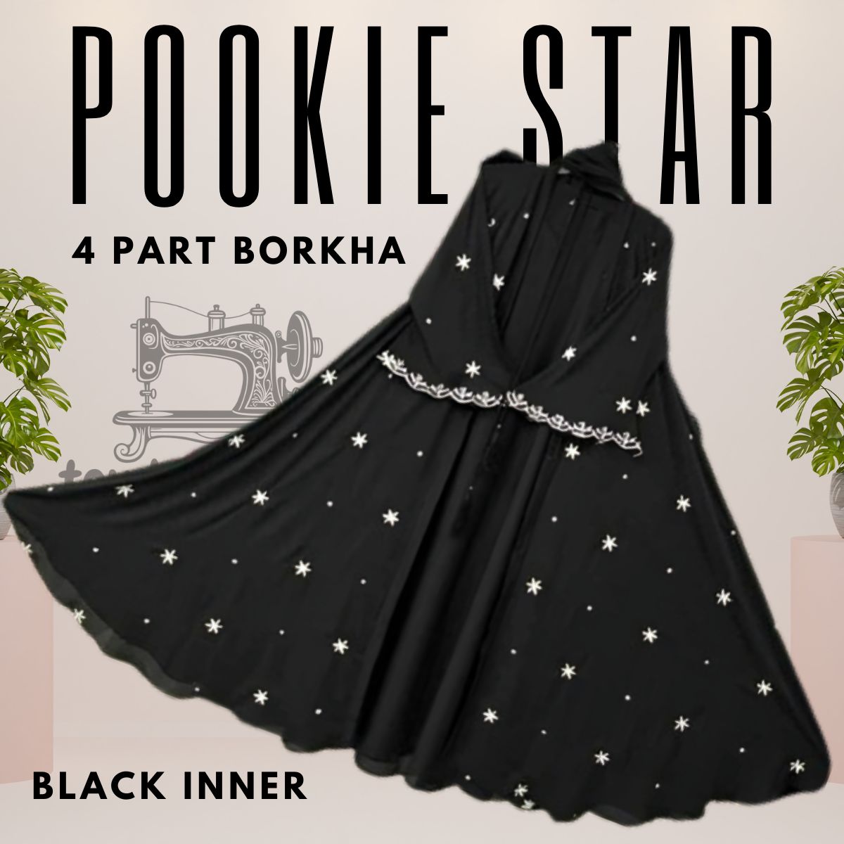 পুকি স্টার ৪-পার্ট বোরকা - Image 2