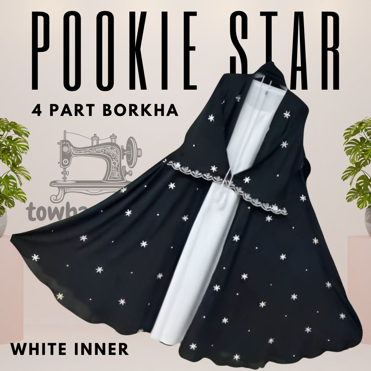 পুকি স্টার ৪-পার্ট বোরকা - Image 3