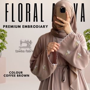 প্রিমিয়াম এমব্রয়ডারি ফ্লোরাল আবায়া